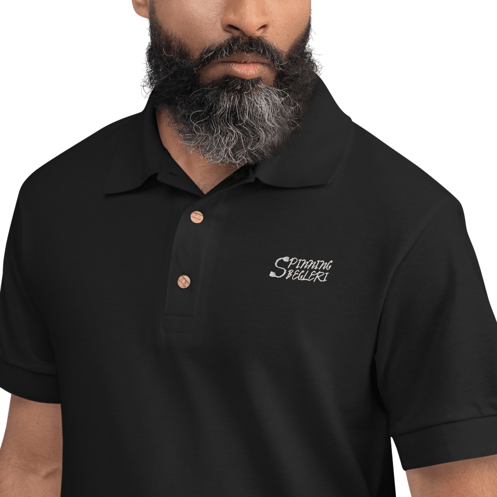 black embroidered polo shirts