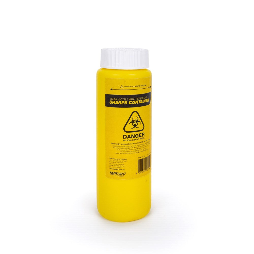 250mL Sharps Hazard Containers (Australian Made)