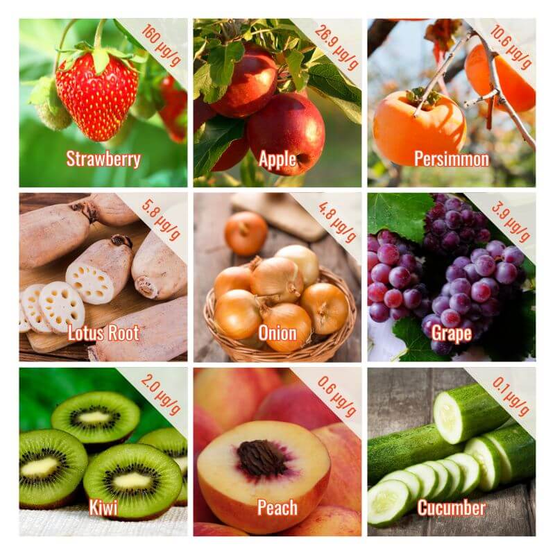 Fisetin found in fruits and vegetables