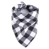 Black and White Plaid Flanno dog Bandana