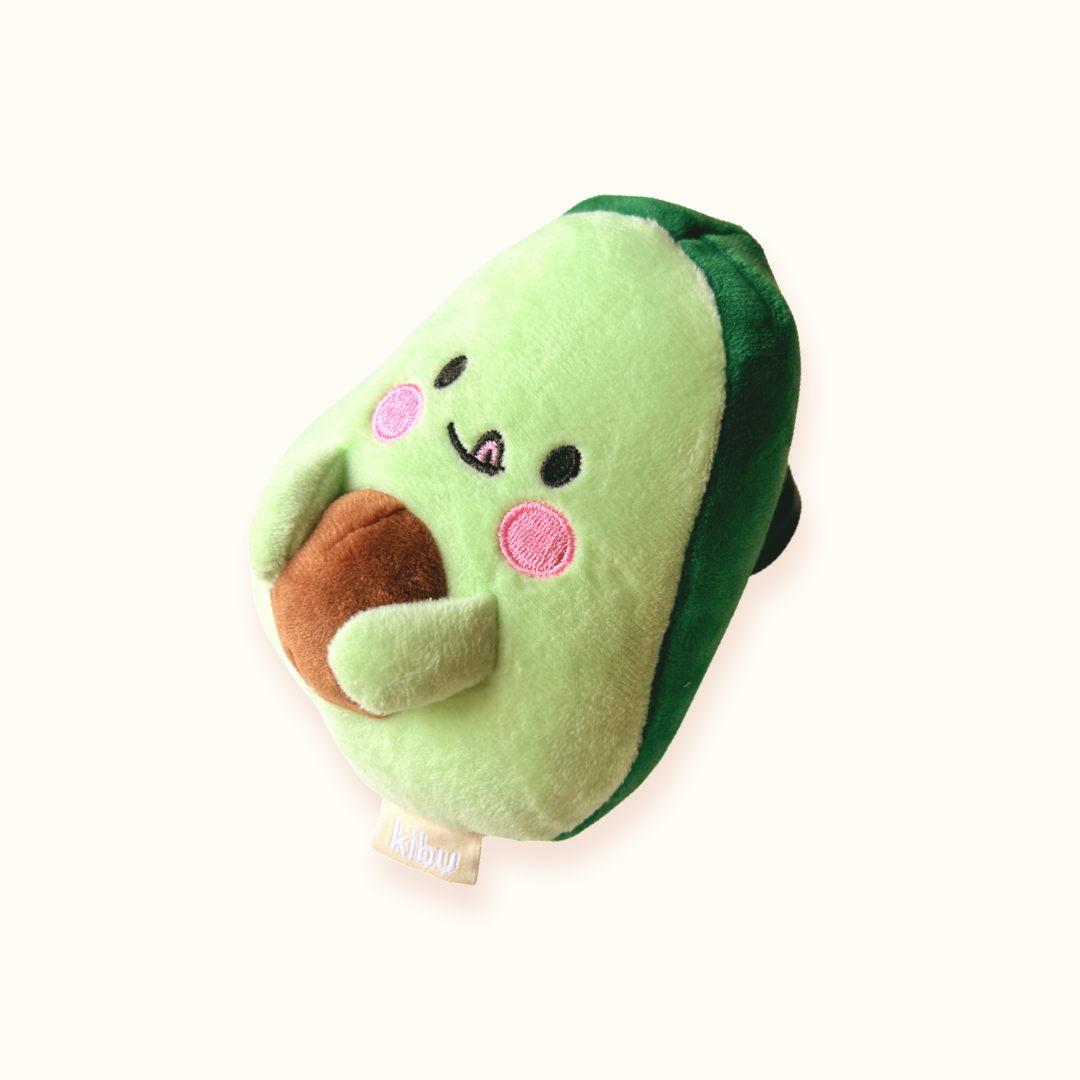 avocado plush dog toy