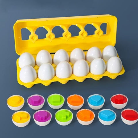 Caixa de Ovos Brinquedo Montessori para bebês de 2 anos ou mais