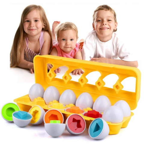 Ovos de páscoa montessori triagem brinquedos aprendizagem cor