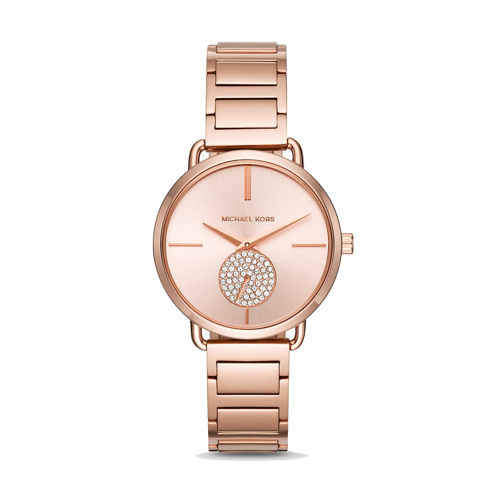 WOMEN] Michael Kors Portia Rose Gold-Tone Two-Hand Sub-Eye Watch [MK3 –  City Chain Malaysia