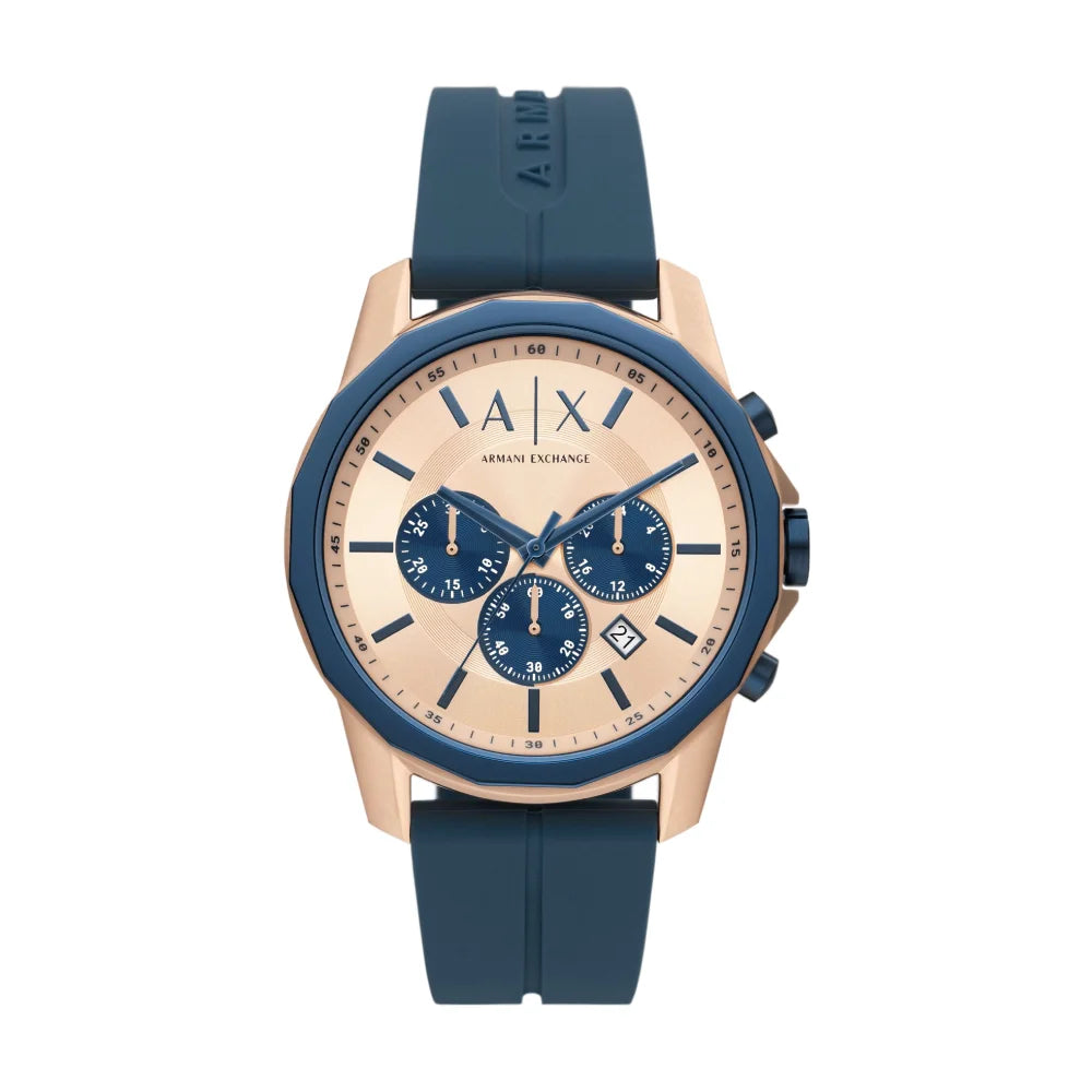 MEN] Armani Exchange Chronograph Blue Silicone Watch [AX1730] – City Chain  Malaysia