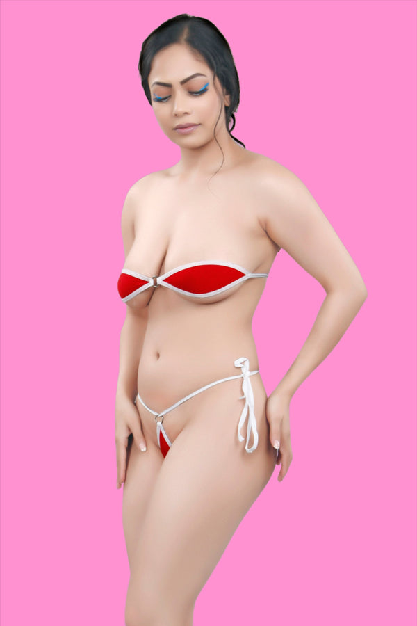 Bruchi Club Women Red Sassy and Comfy Micro Lingerie Set Online shopping In  India – Bruchiclub