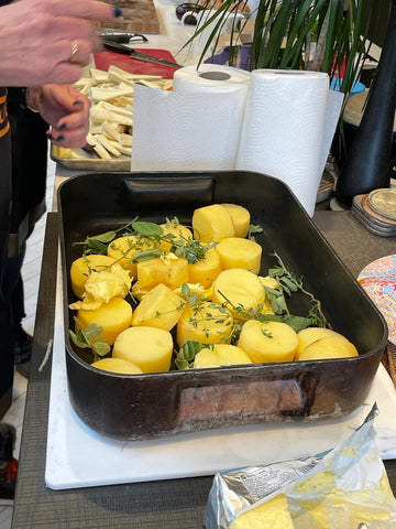 Fondant potatoes preparation