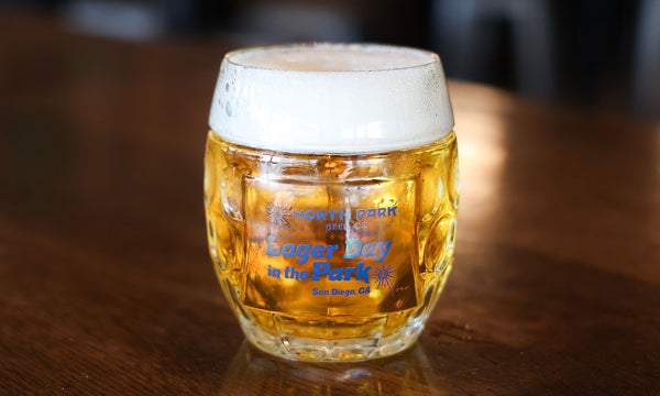 Commemorative beer mug for Lager Day in the Park 2024.