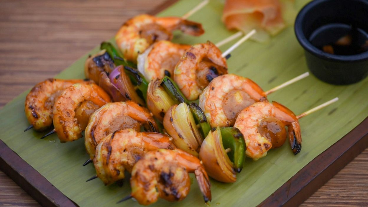 Grilled shrimp kabobs
