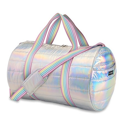 Sleepover' Quilted Metallic Large Duffle Bag