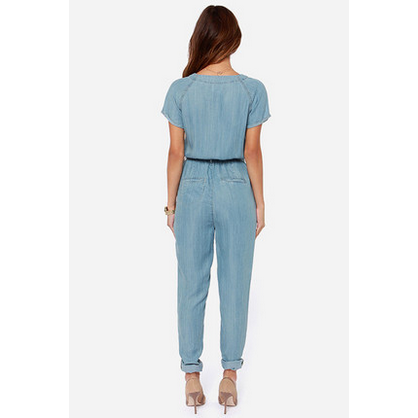 blue jumpsuit outfit