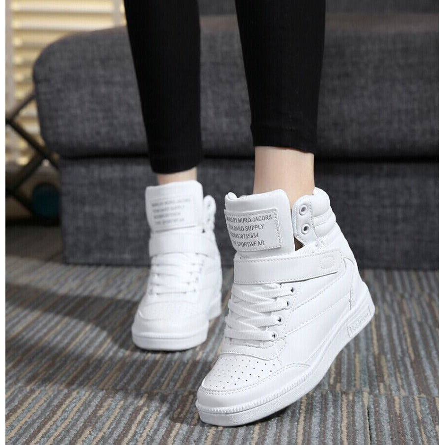 high top wedge tennis shoes