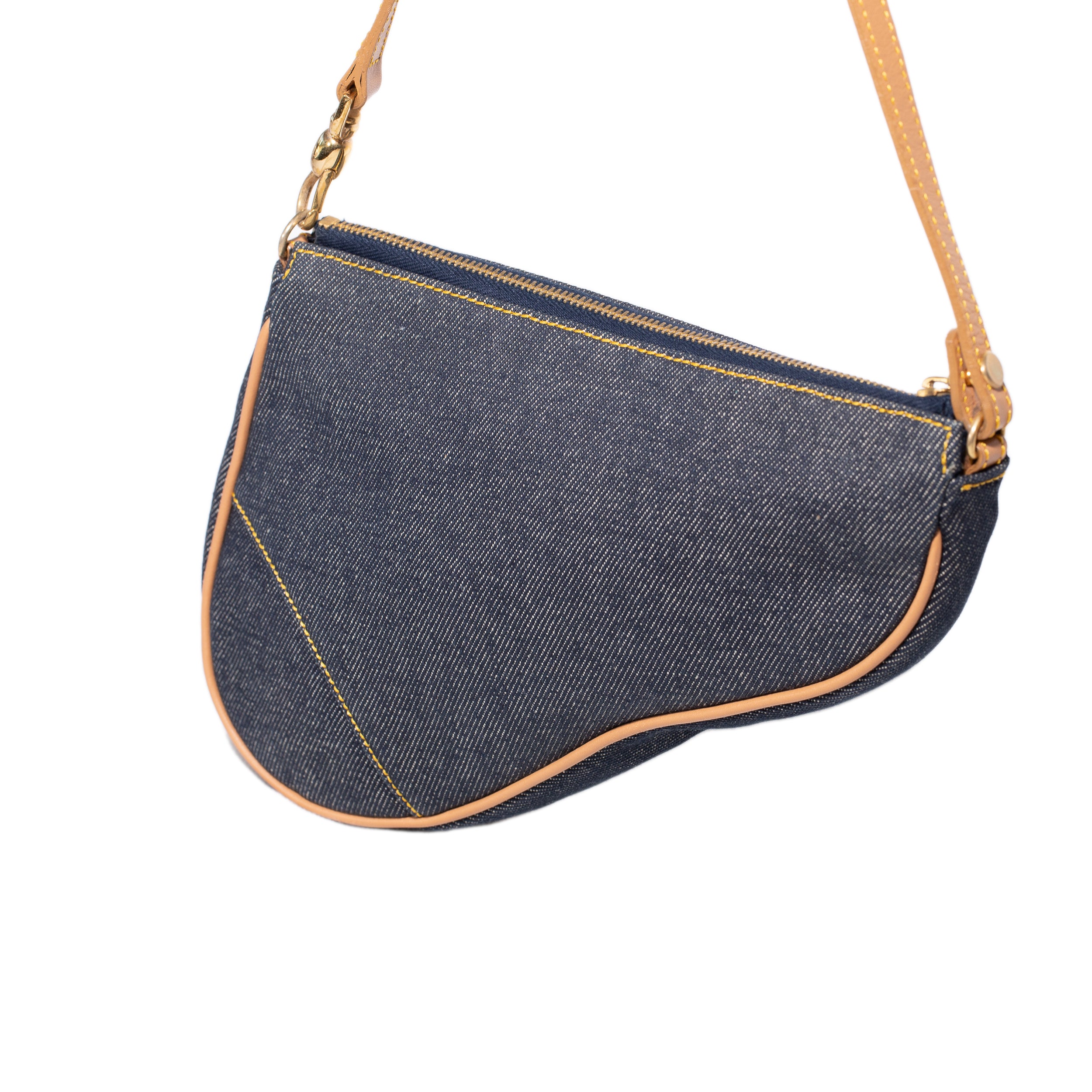 Dior Christian Vintage Denim Handbag  Blue  ModeSens