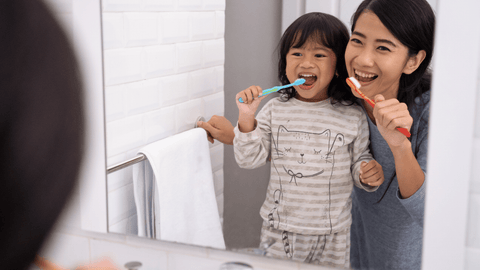 Brushing twice a day