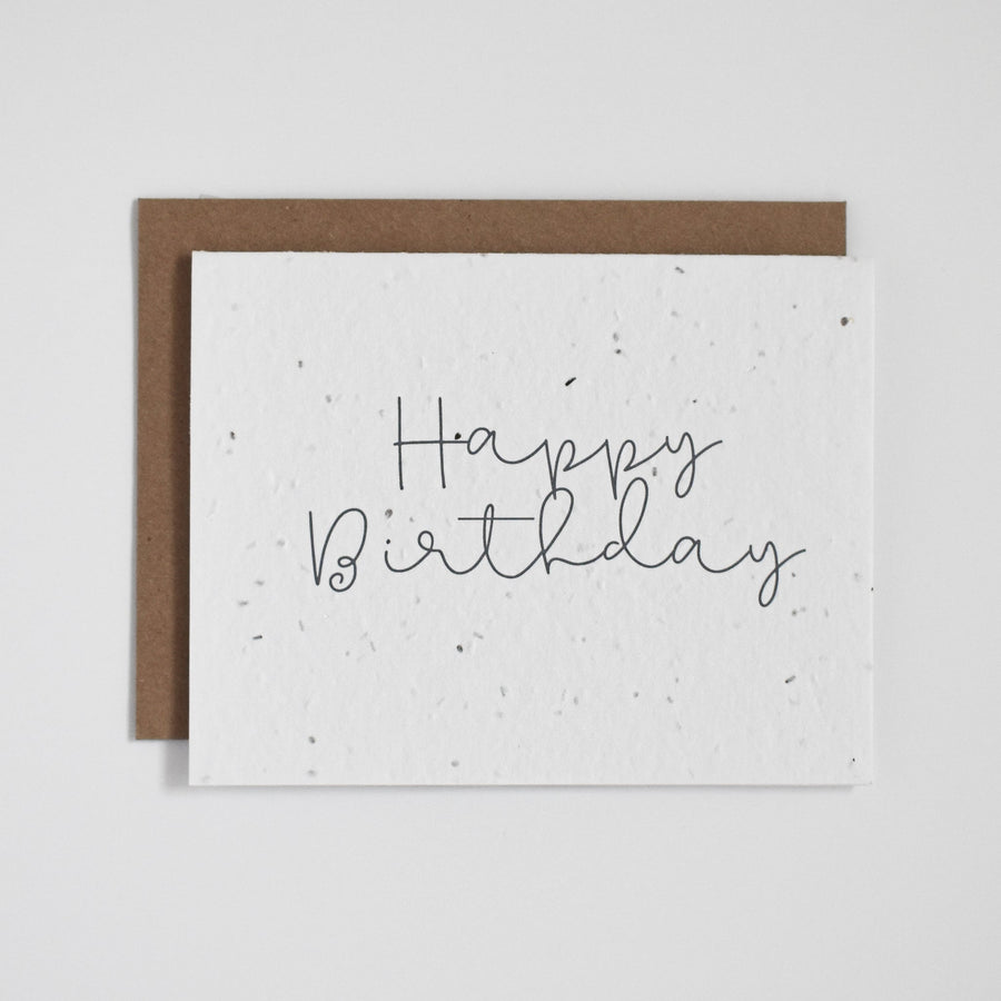 Happy Birthday - Plantable Seed Paper Card