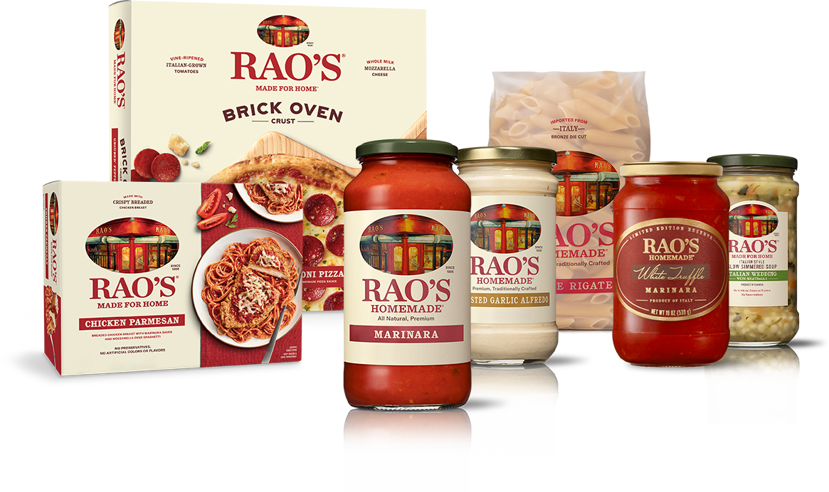 Rao's sauces, Rao's soups & Rao's frozen entrees