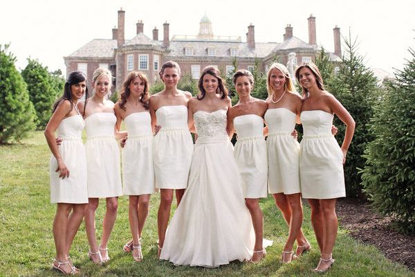 Image result for all white bridal party