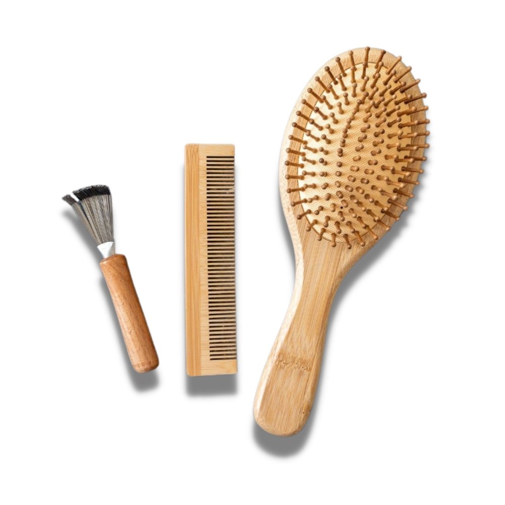 image for Bamboo Hair Brush Set