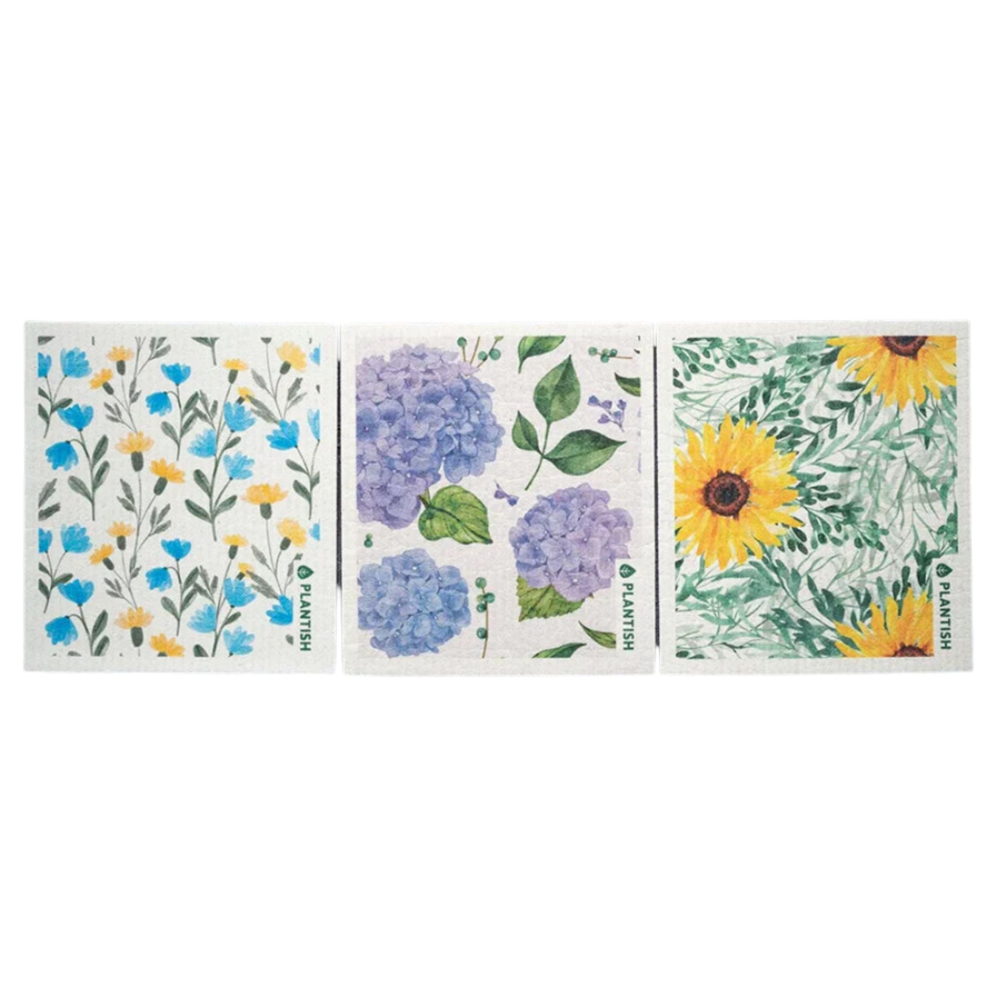 image for Floral Bursts - Swedish Sponge Cloth Set