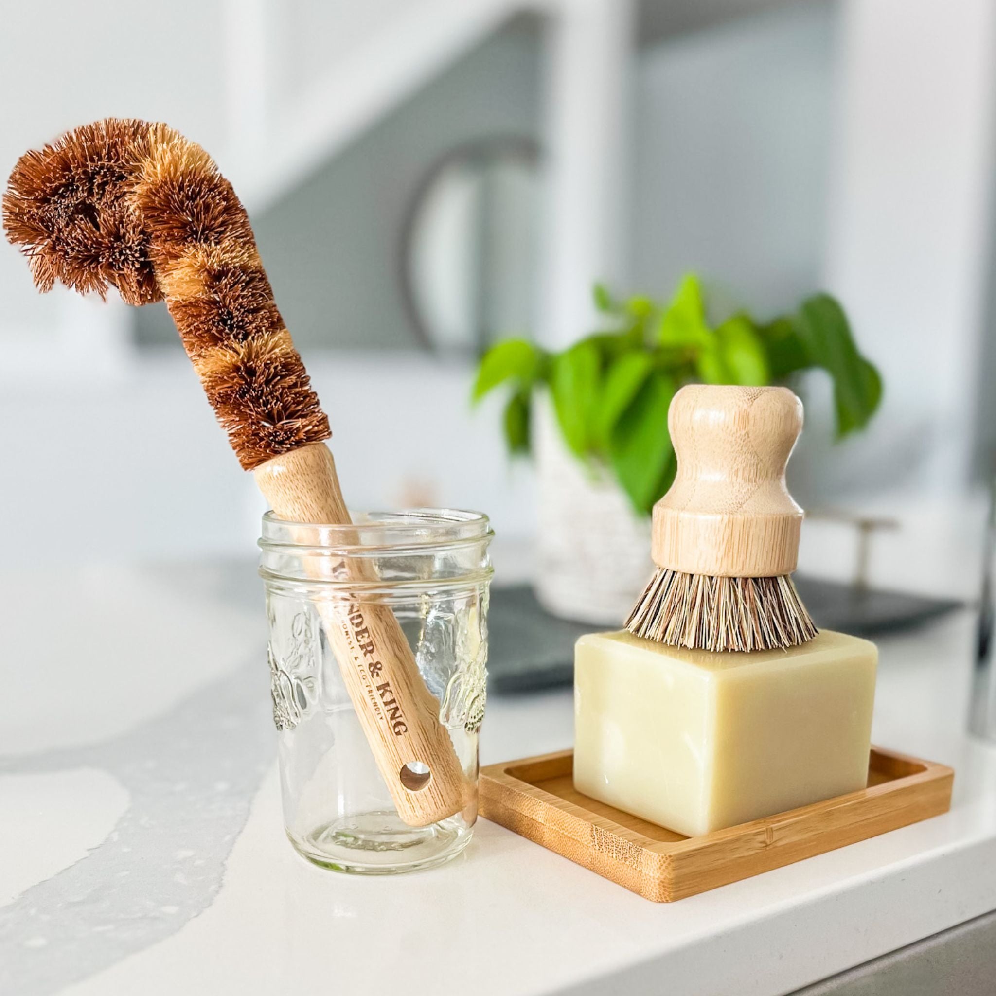 image for Zero Waste Bamboo Dish Brush Set