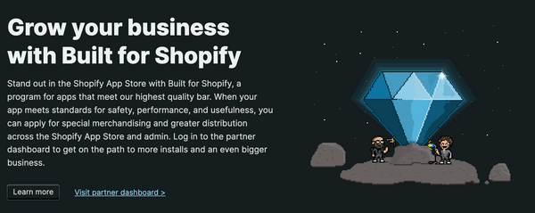 Built for Shopify｜shopify.dev