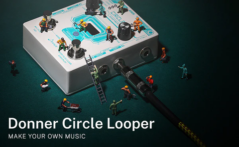 Donner efecto de guitarra circle looper con pantalla de tiempo y caja de ritmos