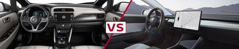 Nissan Leaf vs Tesla Model 3: Features