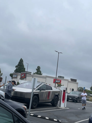 Tesla Cybertruck Charging at Supercharger