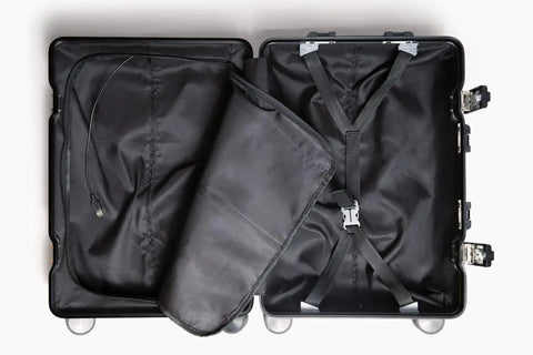 open suitcases