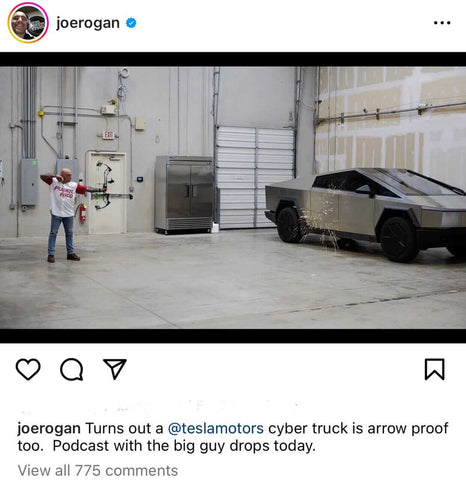 Joe Rogan Shoots Cybertruck With Arrow