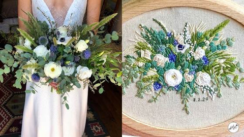 Wedding Bouquet Embroidery 