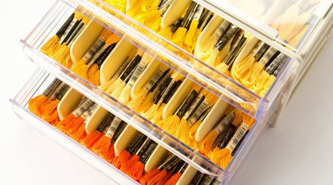 Organizing Embroidery Floss into Drawers