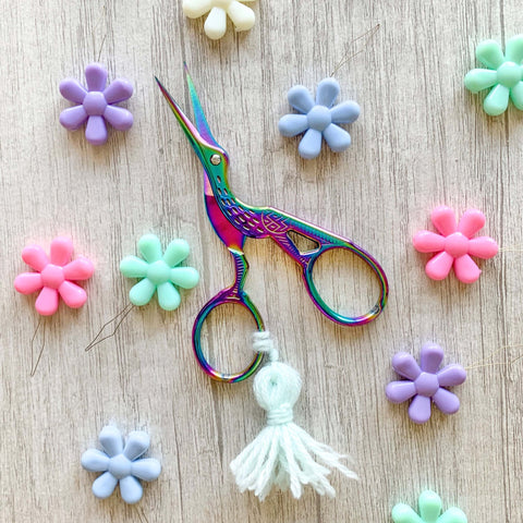 Vintage Inspired Bird Scissors with a Tassel from Haley Hamilton Art