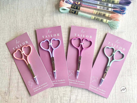 Heart shaped embroidery scissors 