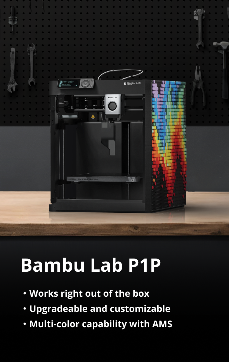  FYSETC 3D Printer Part BambuLab P1P X-Carbon Hot Bed Upgrade:  Double Textured PEI Sheet 258x258mm/10.15inch Flexible Removable Spring  Steel Build Plate - Print Bed Cover for PLA PETG TPU Filament 