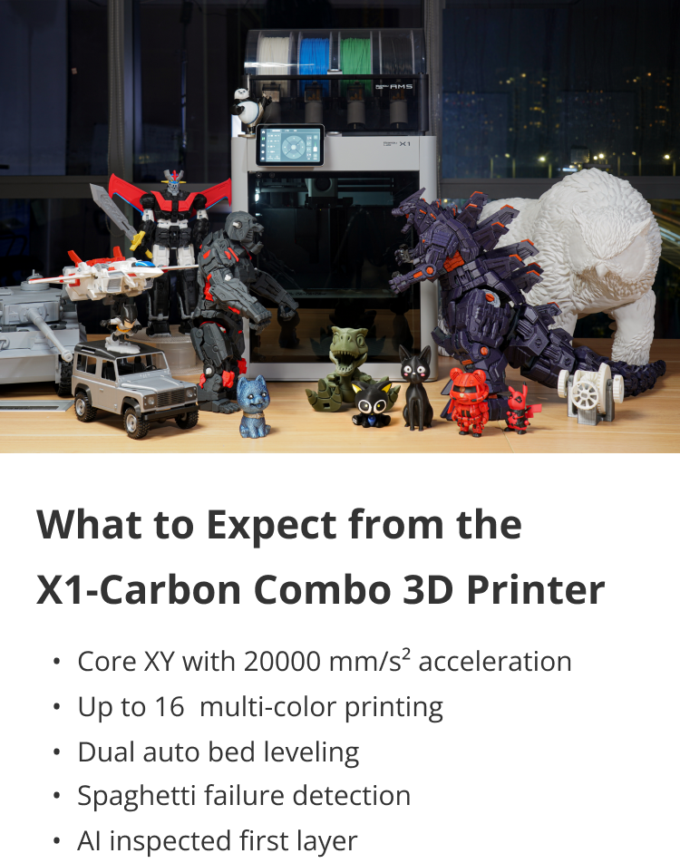 Bambu Lab X1-Carbon Combo 3D Printer