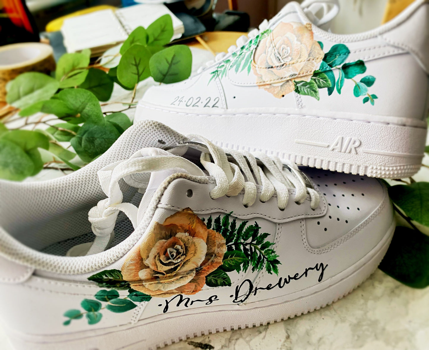 Hand Painted Air Force 1's, painting – Paintedlovecustoms