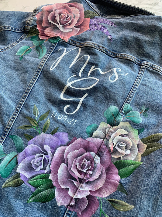 Painted Sunflower Denim Jacket – Hof Draws