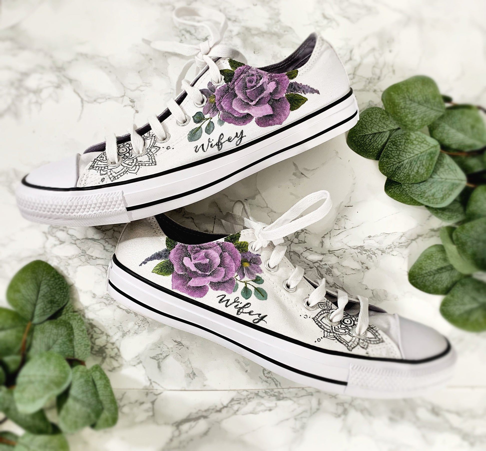 Mal Disfraz Mercurio Custom converse, hand painted shoes, painted converse, wedding shoes, –  Paintedlovecustoms
