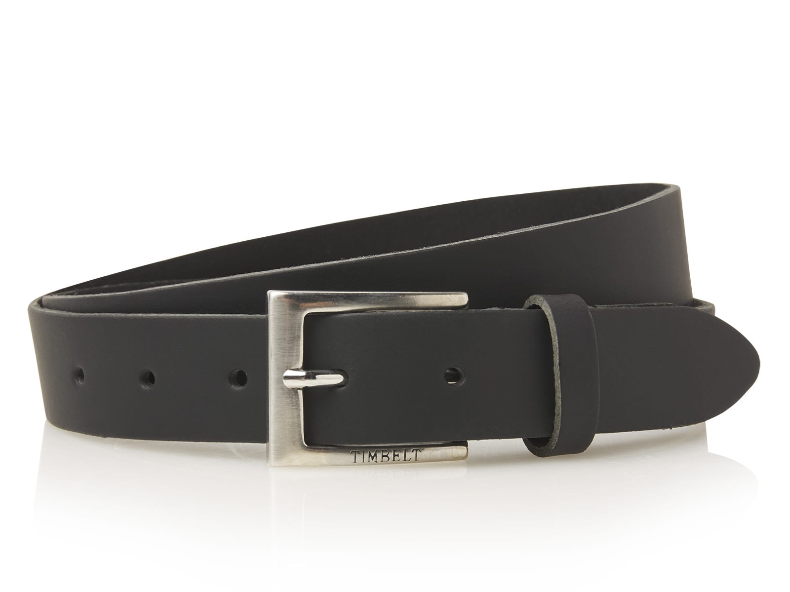 interferentie patrouille middag Timbelt leren riem 3,5 cm breed Zwart – Broeken Binkie