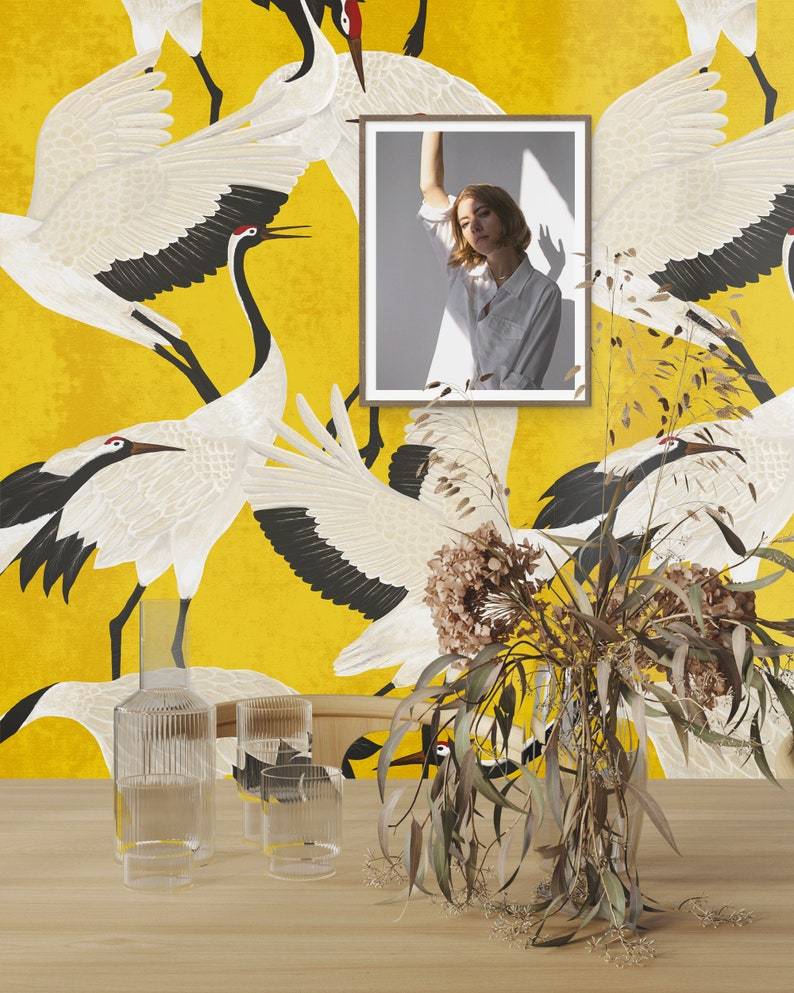 Golden heron wallpaper - WallpapersforBeginners