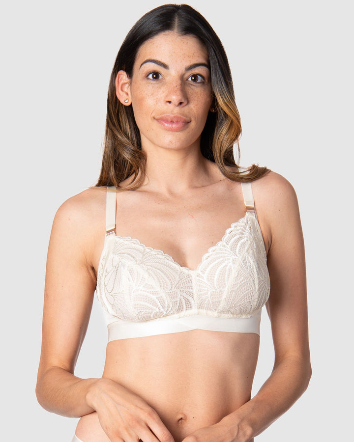 Tatiana cotton plunge T-shirt bra, White