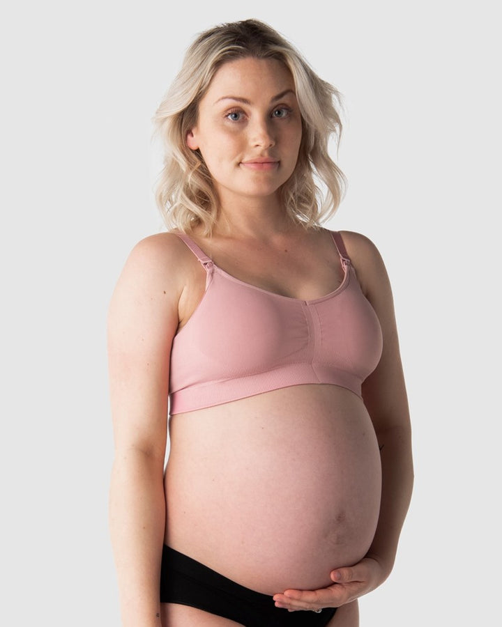 Buy Black/Pink Maternity Nursing Wrap Cross-Over Seamfree Bras 2