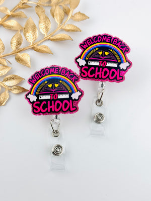 Badge Reel ~ Welcome Back To School Rainbow - Delilica
