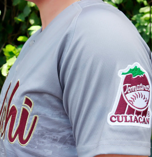Tomateros de Culiacan Liga Mexicana White Pinstriped Baseball Jersey Men's  LARGE