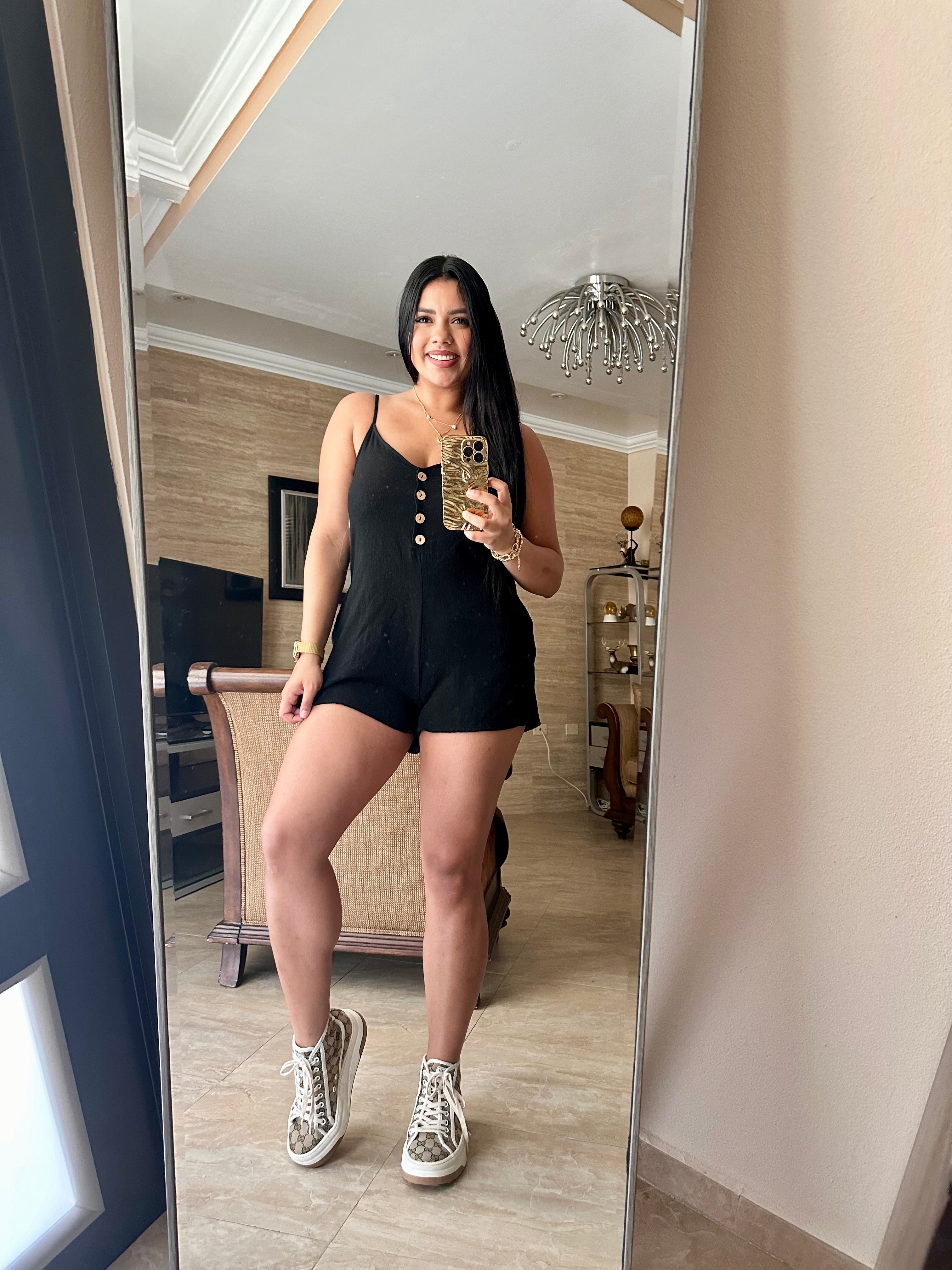 Black Boho Romper