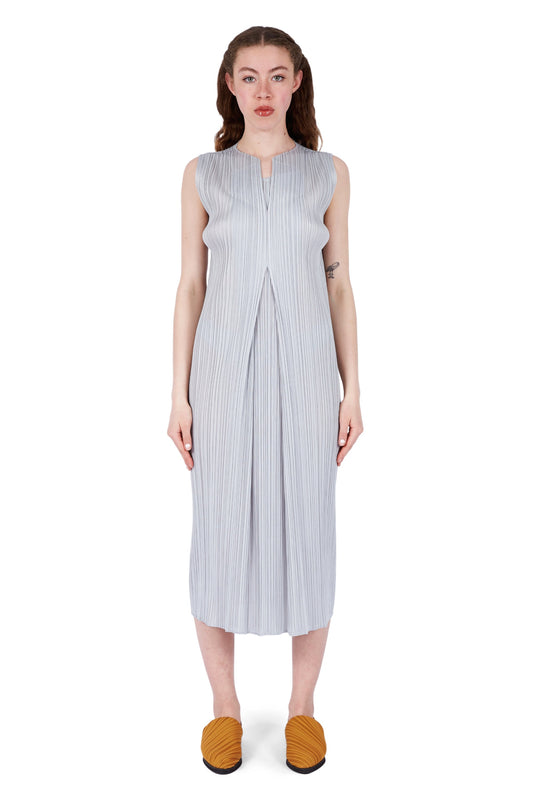 Pleats Please Issey Miyake Monthly Colors April Dress in Pale Green