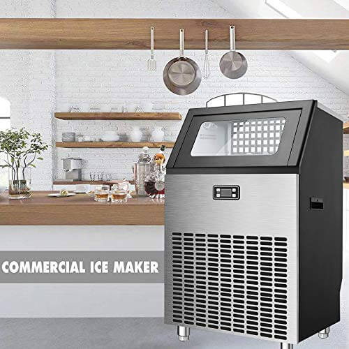 Antarctic Star Commercial Ice Makers Machine Stainless Steel Makes 265 Lbs of Ice