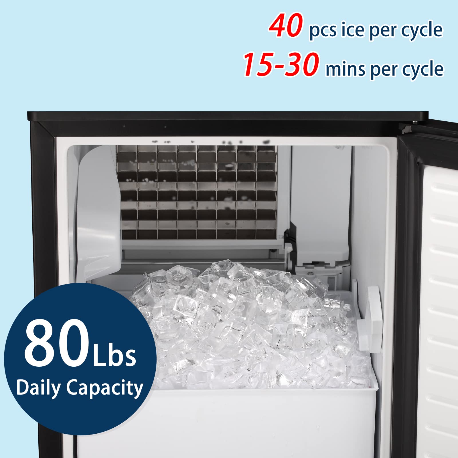 Antarctic-Star Commercial Ice Maker, Free Standing and Built In Ice Maker