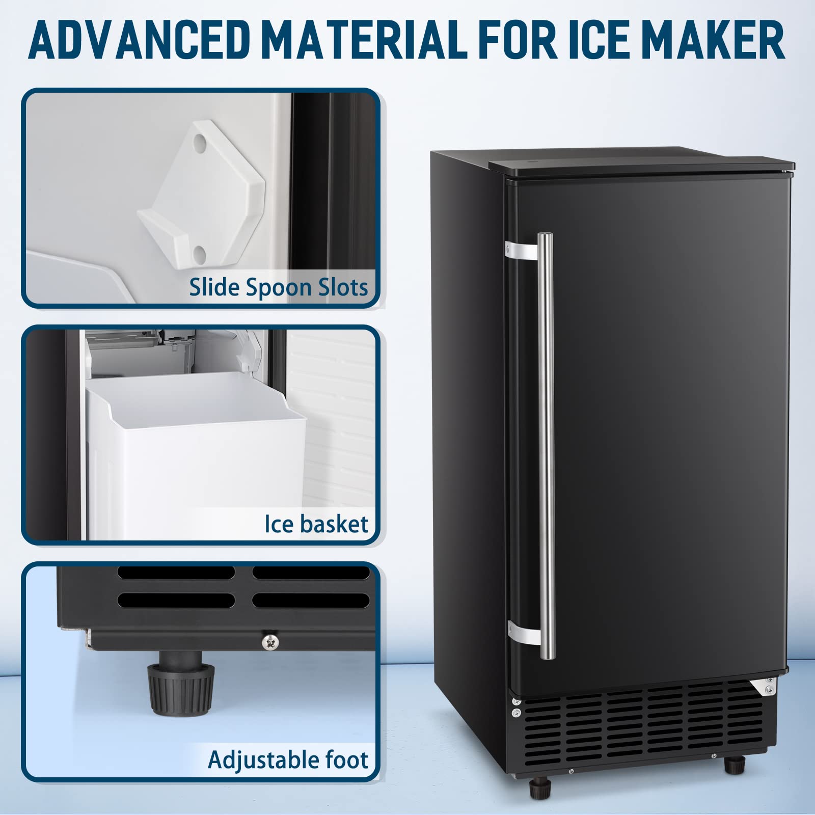 Antarctic-Star Commercial Ice Maker, Free Standing and Built In Ice Maker